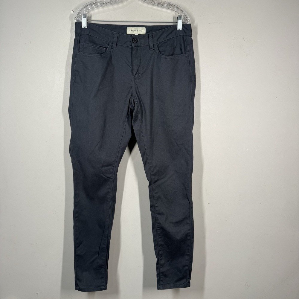 Dapper Boi Pants Mens Sz 32x32 Gray Chino Modern Casual Premium Stretch